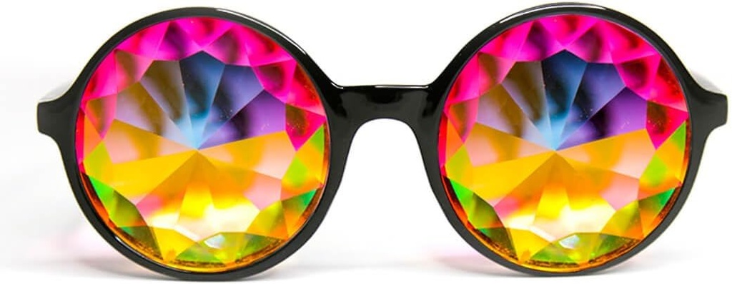 GloFX Xtra Lite Kaleidoscope Briller  enhver vekt glass krystal EDM Festival Diffraksjonsbriller