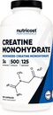 Nutricost Mikronisert Kreatin Monohydrat 3.000 mg 500 kapsler, 125 serveringer, 750 mg Kreatin Monohydrat Per Kapsel
