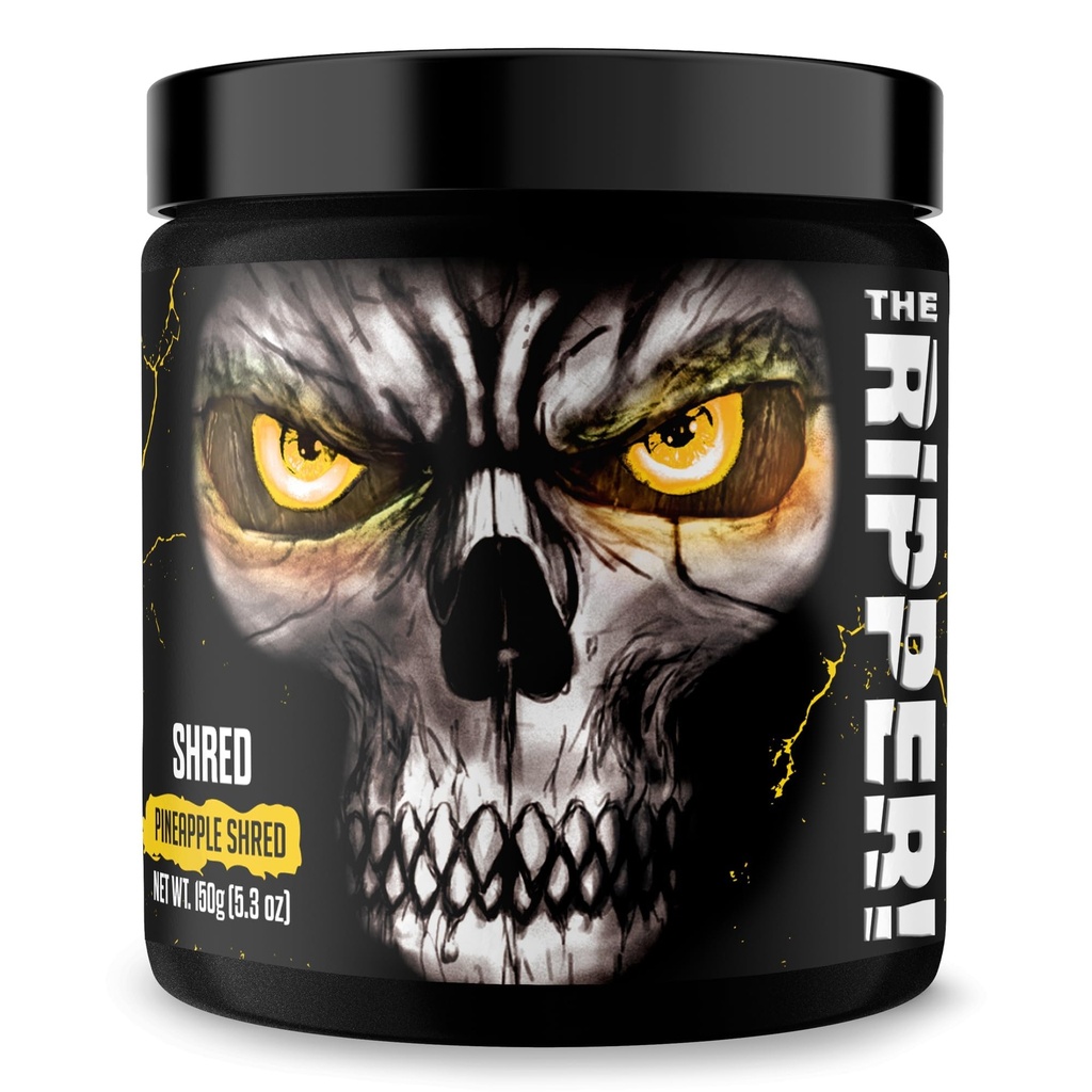 JNX SPORTS The Ripper! Shredding Thermogenic fettforbrenner - Pineapple Shred 30 serveringer | Avansert rask fungerende termogen pre-workout, Appetite Suppliant for menn og kvinner