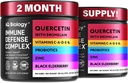 Quercetin med Bromelain - Premium Quercetin Bromelain kapsler for immunstøtte* - Bromelain Quercetin Supplement - Ikke GMO Quercetin - 2 pakke (120 kapsler)
