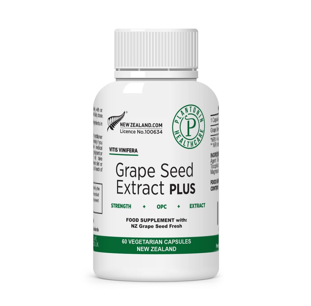 Grapefrøekstrakt 500 mg med 93% Polyfenoler - 120:1 60 000 mg styrke, 60 kapsler - 2 måneders forsyning - GMO & Glutenfri - Polyfenoler ekstrakter