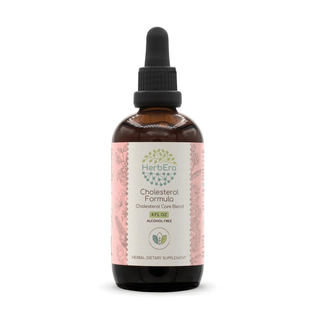 HerbEra Kolesterol Formula B120 alkohol-fri ekstrakt Tinktur Artichoke Leaf, Hawthorn Leaf og blomst, Fennel frø, Turmeric Root, Ashwagandha Root, Amla Berry. Kolesterol Care Blend 4 Fl Oz