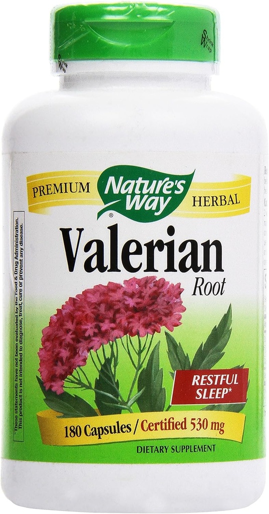 Naturens vei Valerian Root, (Gelatin) Kapsler 180 ea