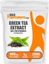 BulkSupplements.comgrønn Te Ekstrakt pulver - 50% Polyphenoler Supplement, EGCG Supplements - Glutenfri, 500 mg per servering, 1kg (2,2 lbs) (Pack of 1)