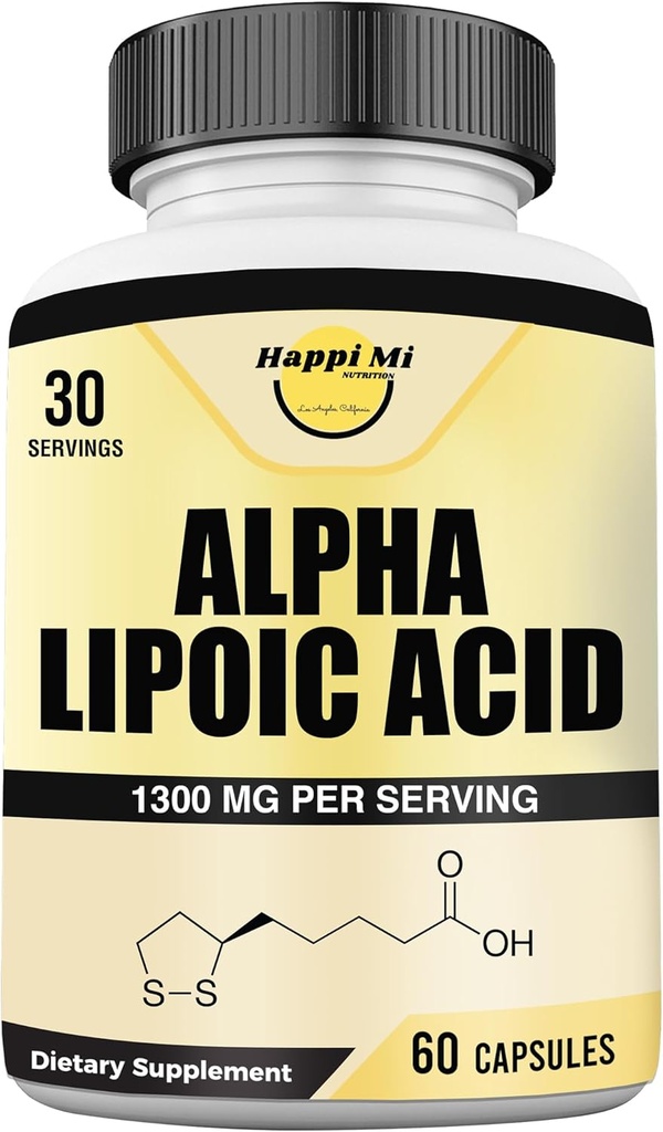 Alpha Lipoic Acid Capsules 1300 mg Per servering - 30 Serveringer per flaske - Antioksidant støtte for generell helse
