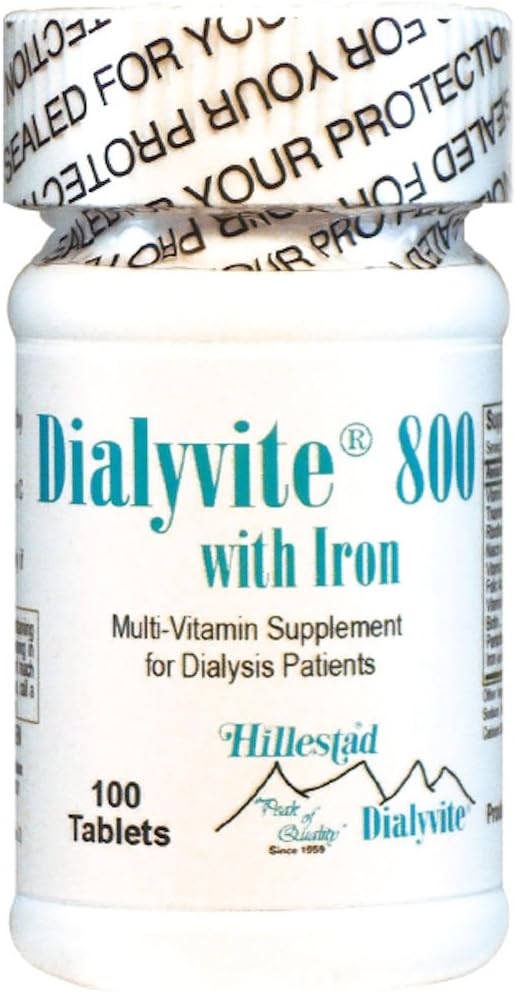 Dialyvite 800 med jern - 100 tabletter