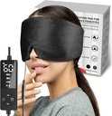 Sticro Heated Eye Maske med ekstra stor størrelse for tørre øyne og sinus trykk relief, ultra mykt ansiktsoppvarming pad for strekk hodepine relief, Jaw TMJ smerte relief - 3 varme og 5 Timing innstillinger (svart)