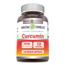 Amazing Formler Curcumin Supplement | 700 Mg | 120 Veggie Kapsler | Turmeric Root Extract | Ikke-GMO | Glutenfri | laget i USA