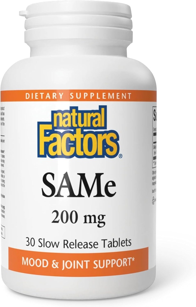 Naturlige faktorer - Samme 200 mg, felles og humør støtte, 30 Enteriske belagte tabletter