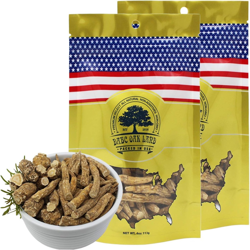 Amerikansk Ginseng Slices fra Wisconsin (Sliced Ginseng Root Wisconsin Grown! De fleste bruker det til å lage Ginseng Te! Bra for helse! (American Ginsengs Large Branch, 2 Pakker med 8 Ounces)