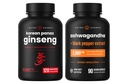 NutraChamps Koreanske Ginseng Kapsler og Ashwagandha Kapsler 2 Pack Bundle