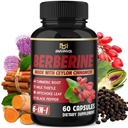Berberine med Ceylon Cinnamon, Turmeric, Melke Thistle, Artichoke, Black Pepper - 60 greve - Pakke med 1