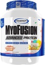 Gaspari Ernæring Myofusion Avansert protein, Protein Blande med Whey Protein, Casein Protein og Isolate Protein, Lavt fett og Glutenfri (fødselsdag Kake, 4 pund)
