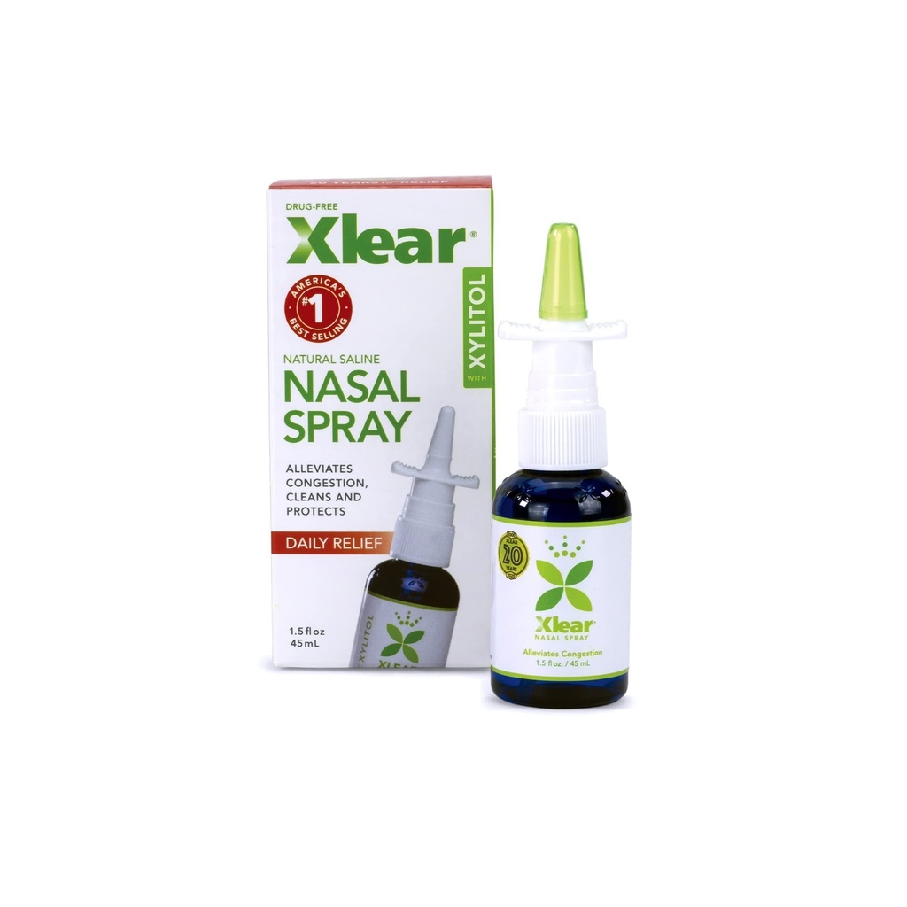 Xlear Natural Nasal Spray med Xylitol, 1,5 fl oz (pakke med 1)