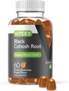 Viteey Black Cohosh Root Gummies - Menopause Relief for varme blits og nattesvits - Vegan, Glutenfri, Ikke-GMO - 60 Count