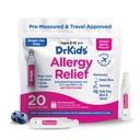 Dr. Kids Barns Allergi Relief Med Diphenhydramine - Førmålt enkeltbruksglass, Kids Antihistamine For Sneezing, Runny Nese og kløe øyne, Blandet Berry Flavor, 20 greve (pakke av 1)
