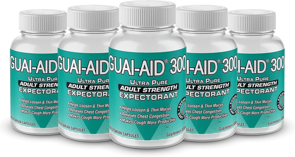 500 GUAI-AID® Over-The-Counter Guaifenesin 300mg Veg. Kapsler