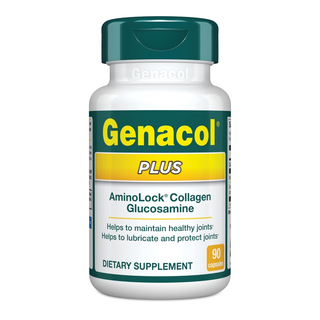 Genacol Plus – Glukosamin og kollagen Supplement, Ultra-hydrolysert collagen Peptider, Eases felles bevegelse, opprettholder Cartilage, 90 kapsler (30-dagers forsyning)
