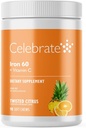 Kjenne vitaminer Jern Supplement med 60 mg jern og vitamin C – Citrus Chewables for bariatriske pasienter, gastrisk bypass og erme gastrektomi støtte – 30 tabletter for post-surgery helse vedlikehold