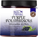 Reddy Naturals - Purple polyfenoler Supplement med Muscadin Grape Seed Extract - Naturlig Gut Helse Støtte pulver med Okra ekstrakt, Antioksidant blanding for energi og digestiv helse (30 Serveringer)