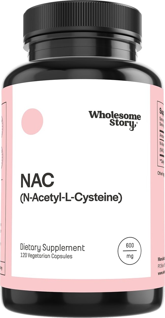 Helsom historie NAC Supplement N Acetyl Cysteine 600 mg lever, lunge- og fertilitetsstøtte | 120 kapsler | 120 serveringsforsyning