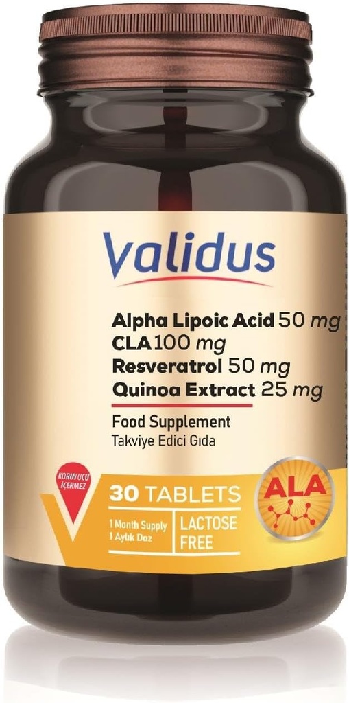 VALIDUS Alfa Lipoic Acid + CLA + Resveratrol 30 tabletter