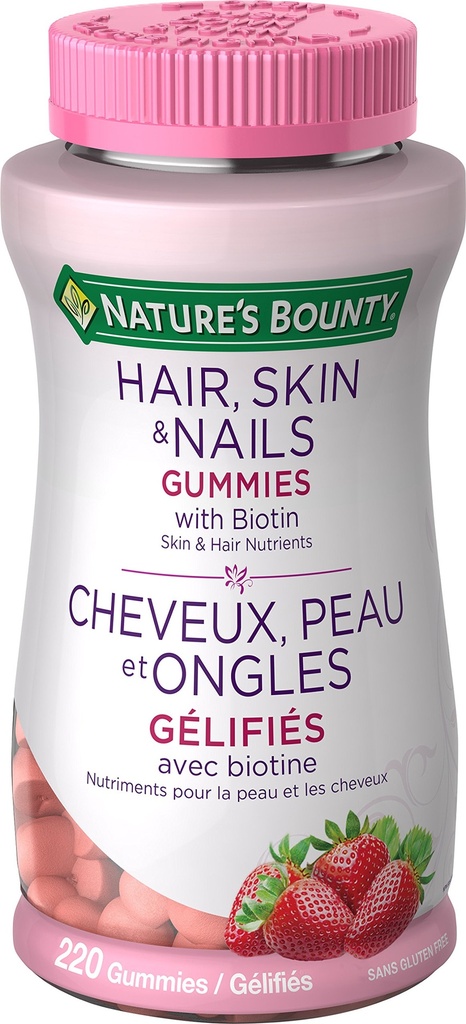Naturens Bounty Optimale Løsninger Hår, Hud og Nagler Gummier - 220 greve