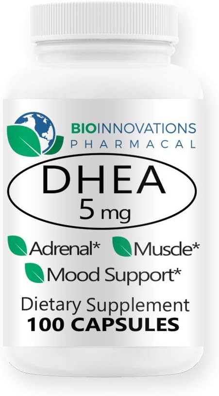 Mikronisert DHEA 5 mg - støtter balansert hormonnivå for immunisme, hjerne, bein, metabolisme, lean kroppen masse, fremmer sunn aldring