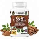 Organiske kanelkapsler, energi, hjerte og metabolisme Støtte, Certified Organic Ceylon Cinnamon piller, ikke-GMO, Vegan, Glutenfri - 60 Kapsler