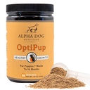 Alpha Dog Nutrition OptiPup All-in-1 Puppy Multivitamin inneholder 31 Superfoods inkludert probiotika og prebiotika for digestiv støtte, hud og immun helse og optimal vekst (60 serveringer)