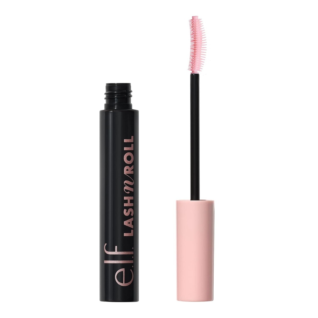 e.l.f. Lash 'N Roll Mascara, Curling Mascara For Visible Lifte Lashes, Lifter & Separater Lashes. Langvarig formel, Vegansk & Cruelty-Free, Pitch Black