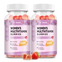 Totaria Sugar Gratis Multivitamin Gummies for kvinner 14+ w/Inositol, Jern, Folat, Biotin, Kvinner Daglig Multivitamin Gummy w/Vitamin A, D, C, B, Støtte Hår, Hud, Energi, Immun, Jordbær Flavor