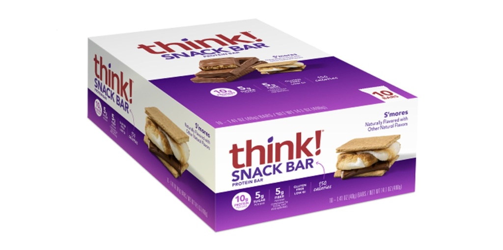 Tenk! Protein Bars med Chicory Root for Fiber Snack Bars, 1.4 Oz