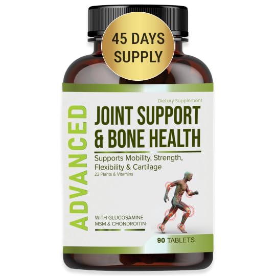 NutraPro Glucosamine Chondroitin MSM Joint Relief Supplements & Bone Helse - For Knee & Joint Relief, Bone Styrke, Felles Helse, Bevegelse, Fleksibilitet, Styrke & Komfort.45 dager Serviceringer