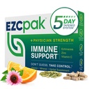EZC Pak 5-dagers tapert immunstøtte Booster - vitamin immun støtte Supplement, Echinacea, sink vitamin C, vitaminer for immunsystem støtte, immunforsterkere for voksne - immunstøtte vitaminer