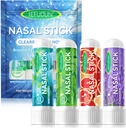 4PCS Nasal Stick,Nasal Inhaler Stick,Inhaler Nasal Stick for Sinus Relief &Vertigo Relief,Aromaterapi Inhaler laget med essensielle oljer + Mint, Wintermint,Tropisk,Lavender)