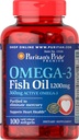 Puritan Pride Omega-3 Fish Oil 1200 mg (360 mg aktiv omega-3) - 100 Softgels