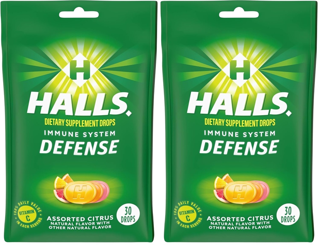 Haller Cough drops, Assortert Citrus, 30-ct (Pack of 2)