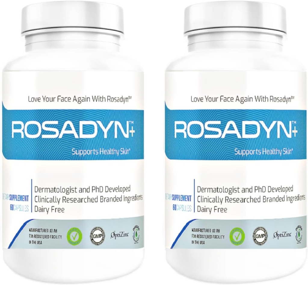 Rosacea hudpleie Supplement for rødhet i ansiktet, øyet og nesen | Målene roten årsaken til symptomer