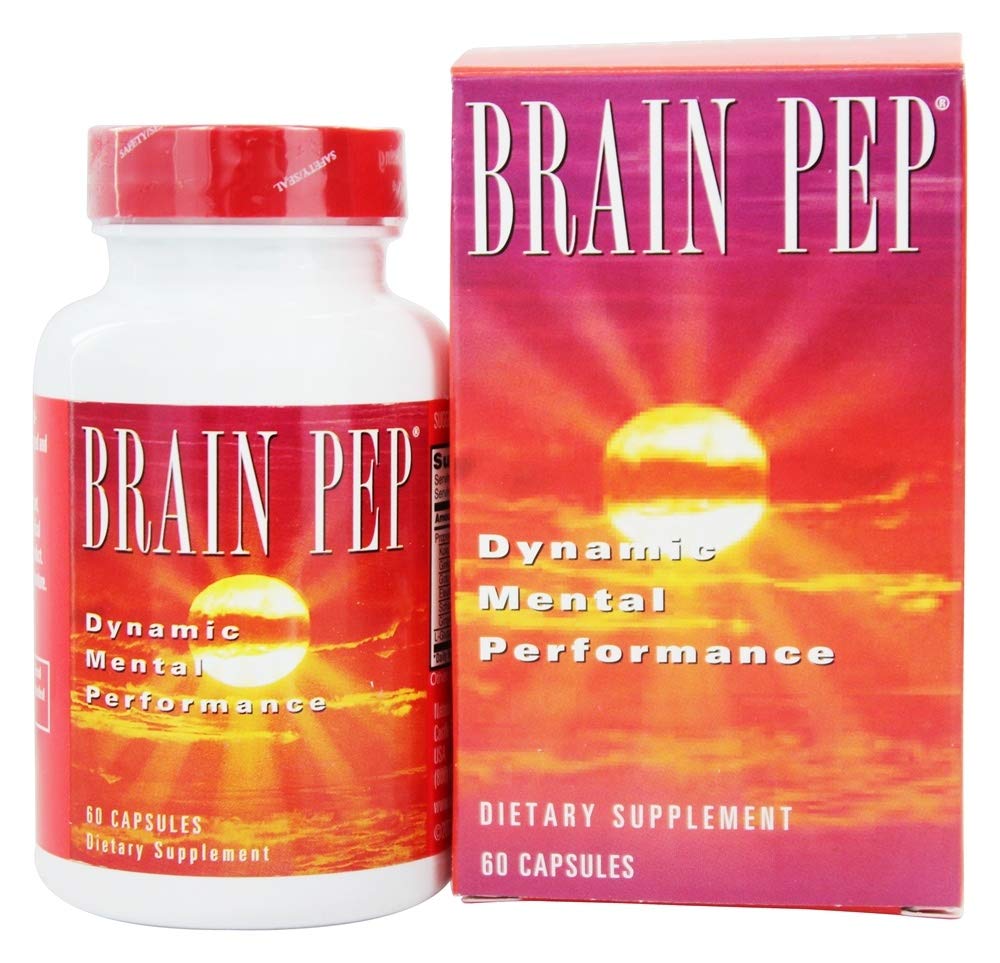 Natural Balance Brain Pep | Brain Funktion Supplement med Ginkgo Biloba, Kola Nut | Hjelper støtte Forbedret minne, fokus og mental klarhet | 60 Kapsler