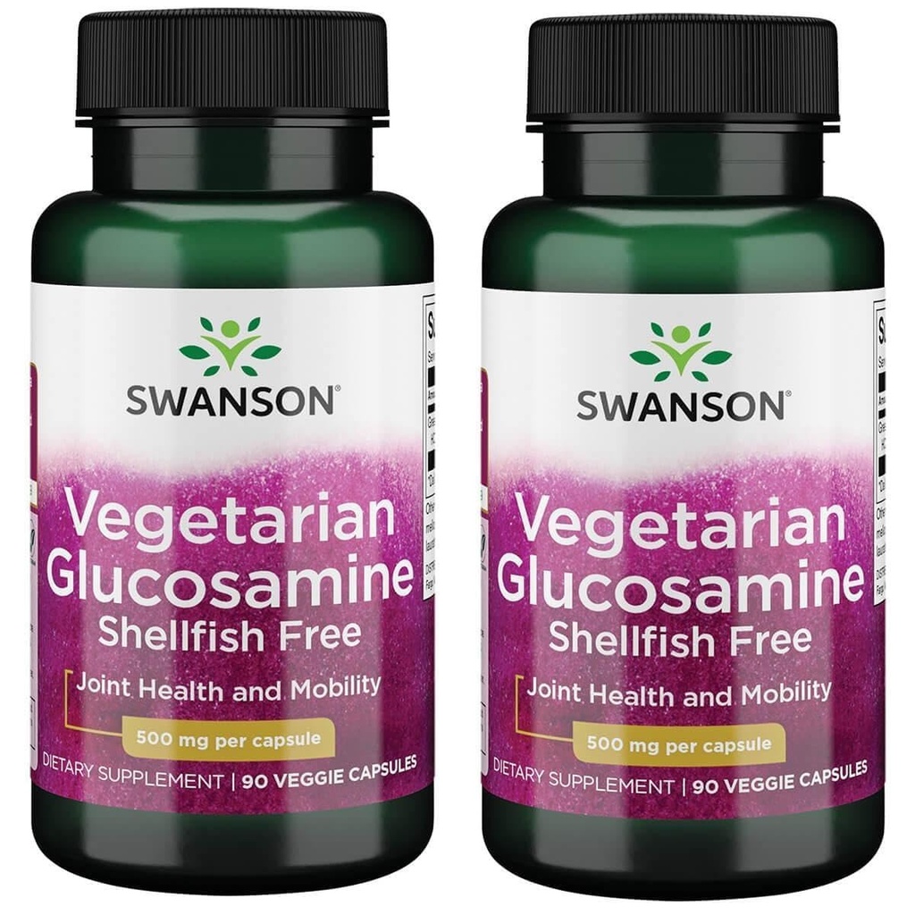 Swanson Vegetarisk Glukosamin - Shellfish Gratis 500 Milligrams 90 Veg Capsules (2 Pack)