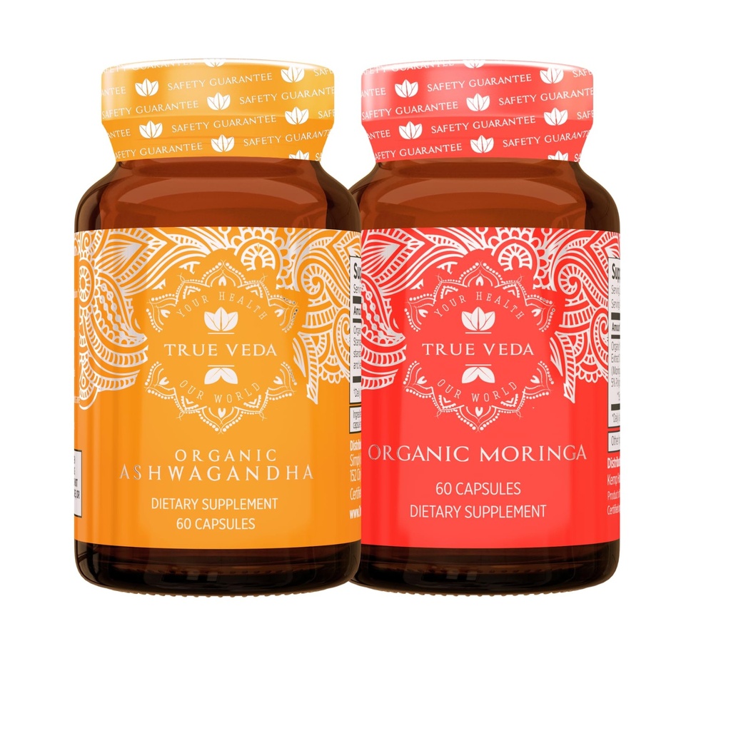 True Veda Energy Bundle USDA Organic ® Multi-Award-Winning ® Ashwagandha KSM-66®