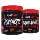 Insane Labz Hellboy Bundle, psykotisk Hellboy pre trening og insane Amino BCAA, øke muskelmasse, styrke, fokus og gjenoppretting tid, blå bringebær