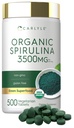 Carlyle Organic Spirulina tabletter 3500 mg | 500 greve | Ikke-GMO & Glutenfri Supplement