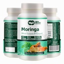 Moringa tabletter med gurkemeie og ginger, 300 piller, 5 måneders forsyning, 150 servering, 1000 mg per servering. En kapsel med flere fordeler - støtter digestiv helse (pakke med 1)