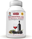 ANDREW LESSMAN Resveratrol-200mg - 30 kapsler - rødvins beneficial, naturlig forekommende antioksidant, uten alkohol. Tilsetninger Gratis