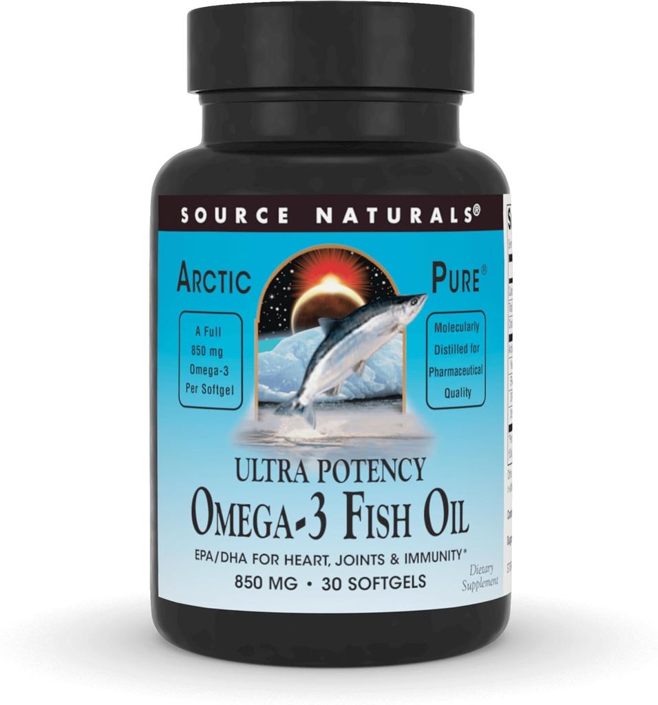 Kilde Naturals ArcticPure Ultra Potens 850 mg Omega-3 fiskeolje - 30 Softgels