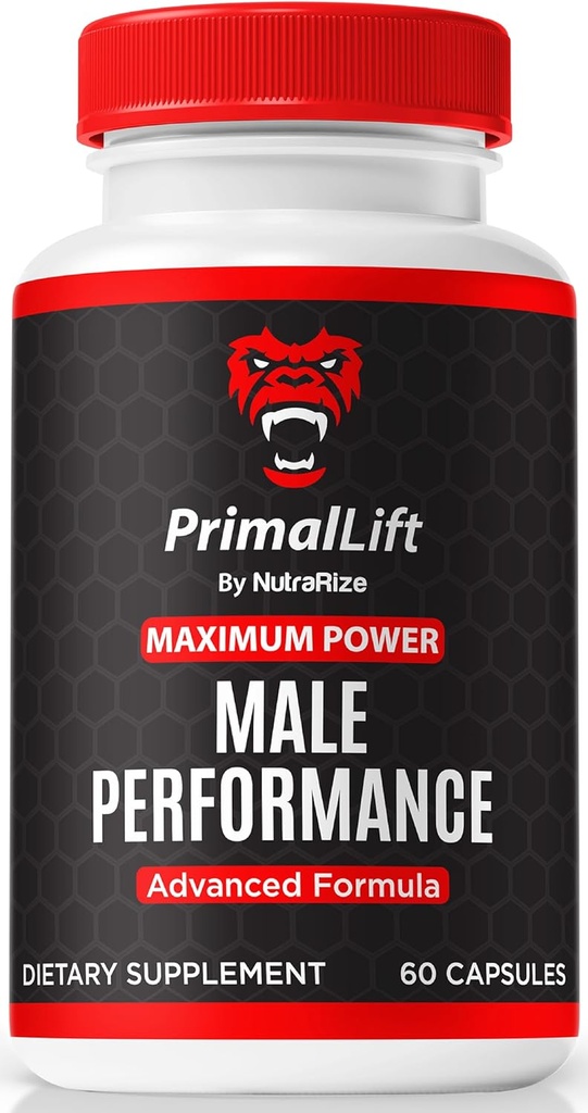 NutraRize PrimalLift piller, Offisiell Primal Lift for menn, PrimalLift mannlig ytelse, All naturlig formel for å støtte ytelse og total body wellness, PrimalLift ME anmeldelse (60 kapsler)