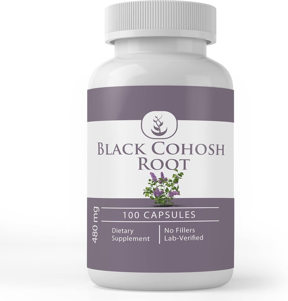 Pure Original Ingredienser Svart Cohosh Root, (100 kapsler) Alltid ren, Ingen tilsetningsmidler eller fyllstoffer, Lab verifisert