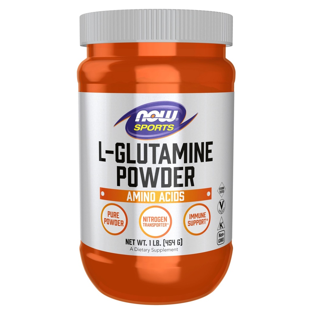 Nå Mat Sport Ernæring, L-Glutamine Pudder, Nitrogen Transporter*, Aminosyre, 1-pund